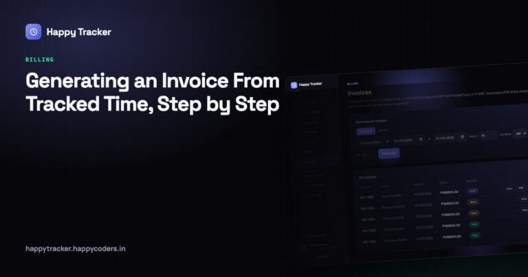 Generating an Invoice From Tracked Time, Step by Step