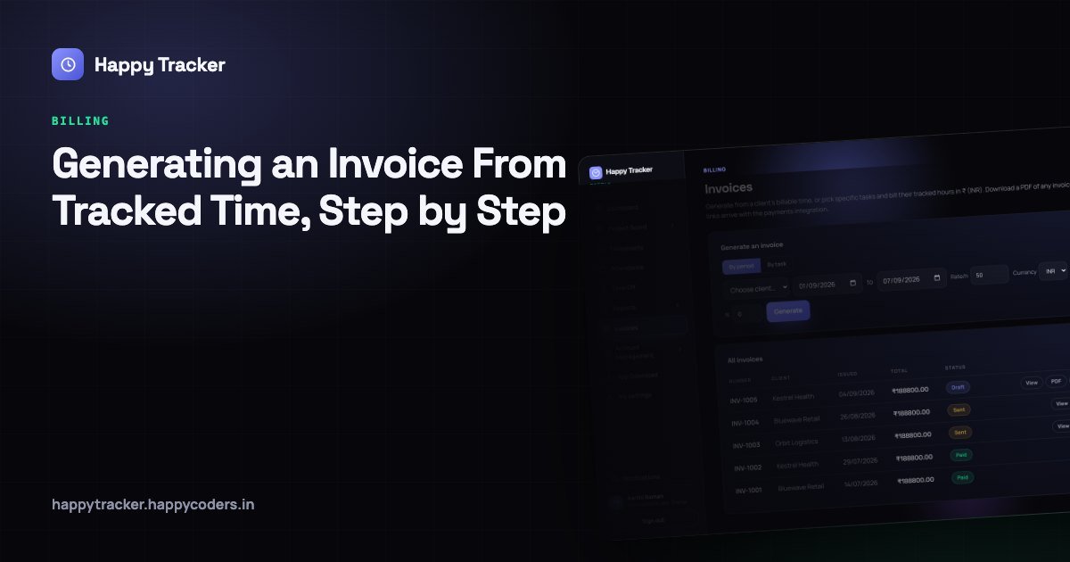 Generating an Invoice From Tracked Time, Step by Step