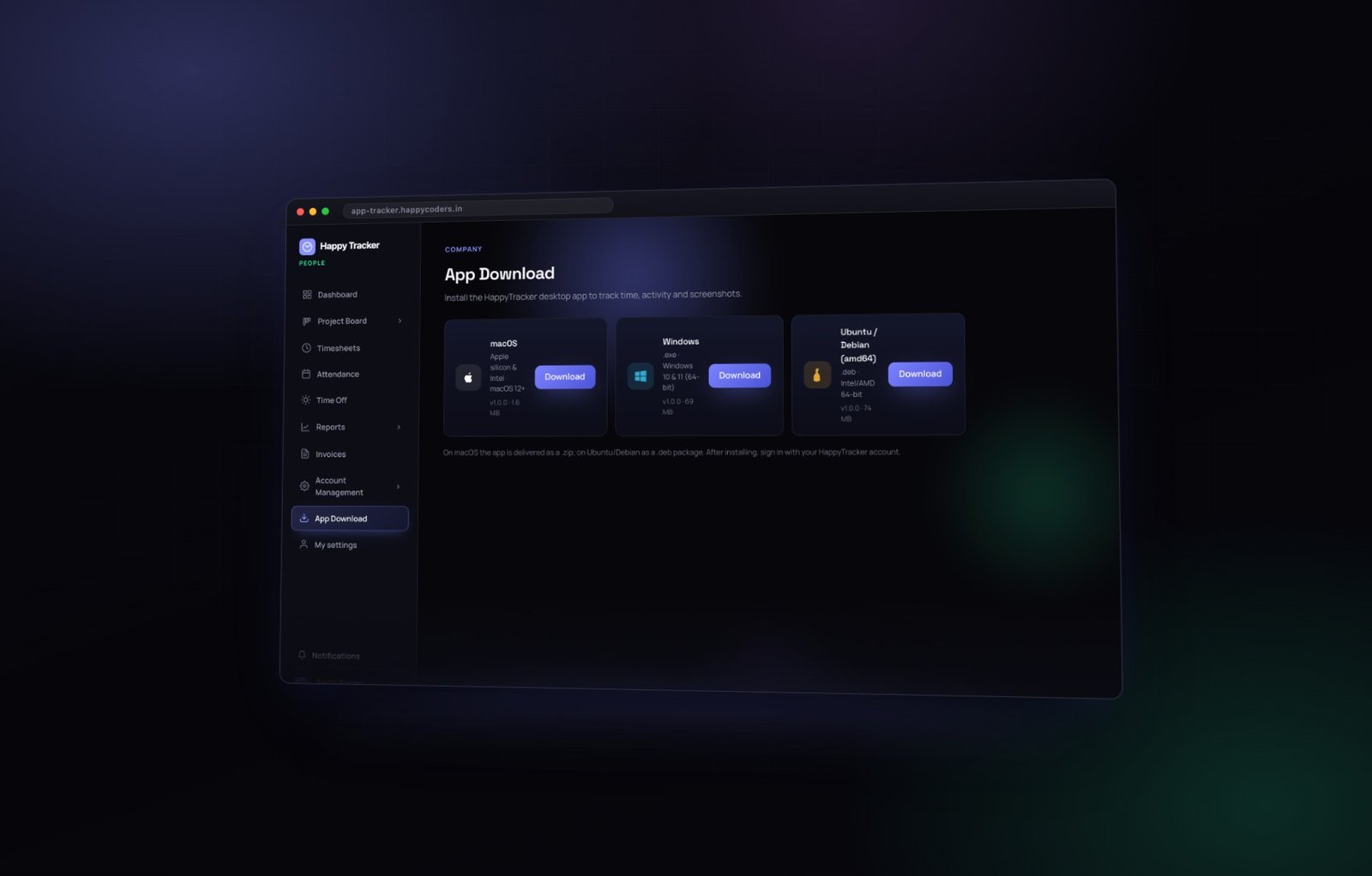 Builds for macOS, Windows and Ubuntu or Debian.