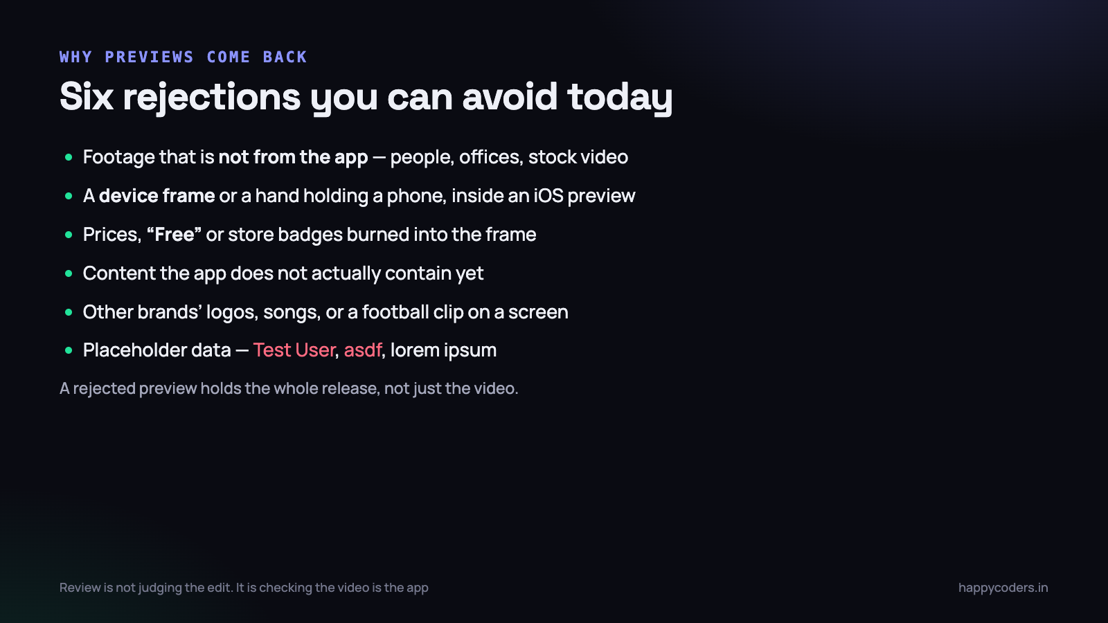 Each of these holds the release, not just the video. All six are avoidable before you record.