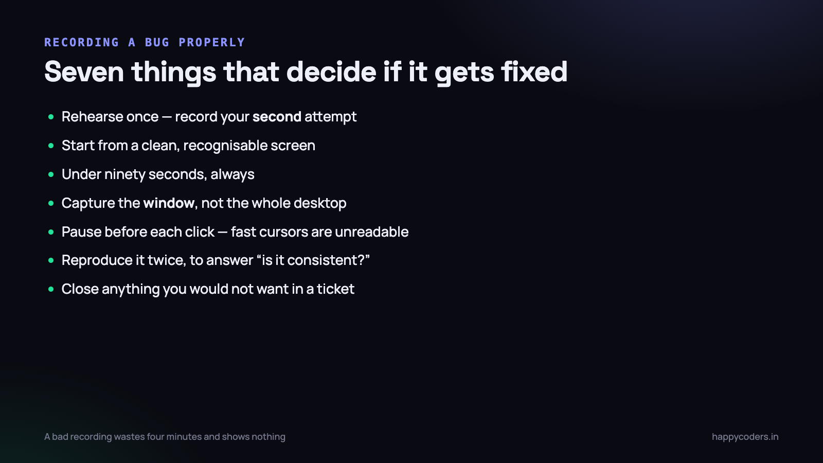 Window mode keeps everything else on your desktop out of the file.