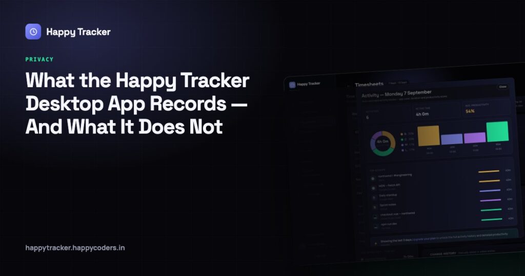 What the Happy Tracker Desktop App Records — And What It Does Not